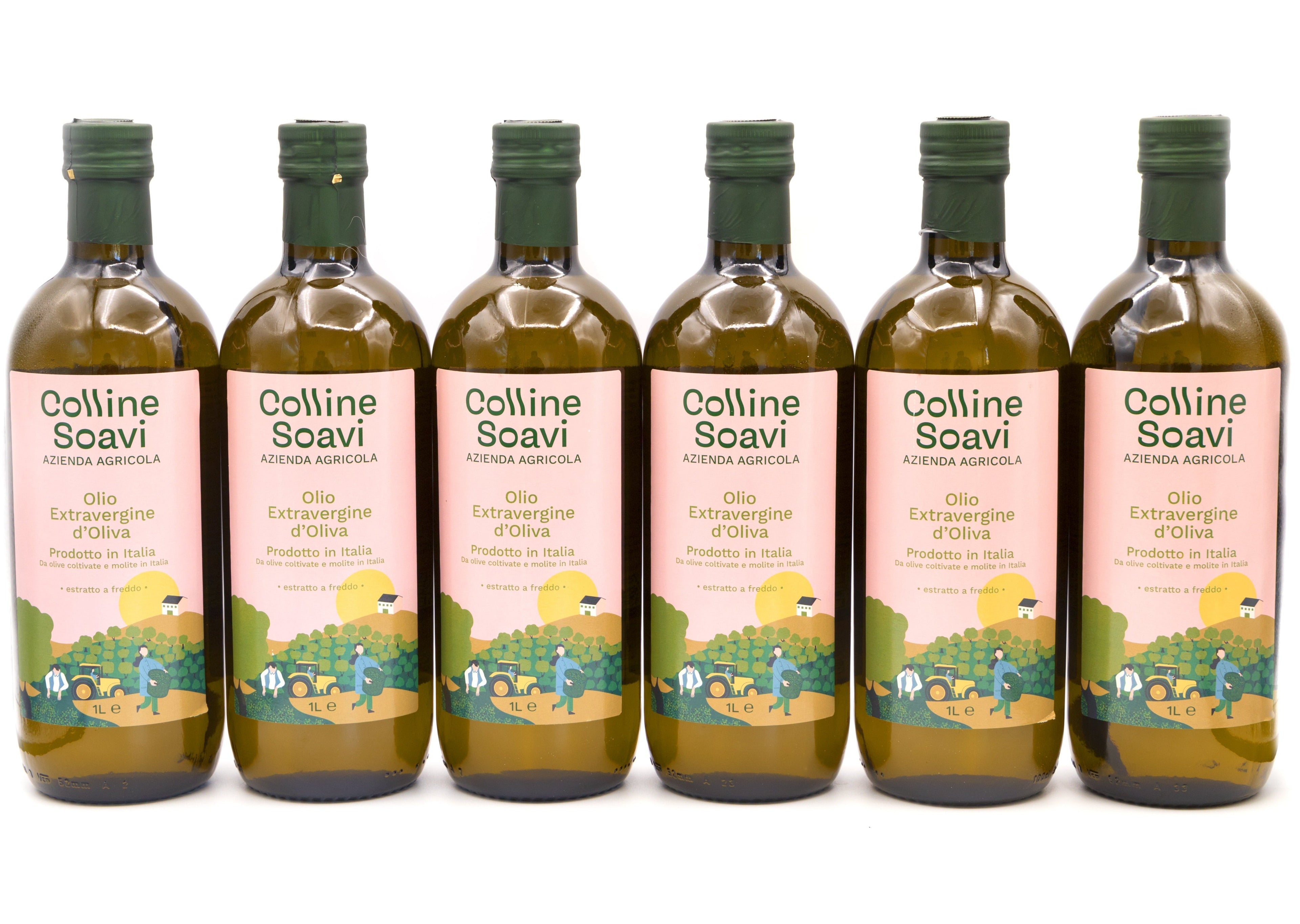 Olio Extra Vergine di Oliva Colline Soavi, Confezione di 6 Bottiglie da 1L - 2024/25