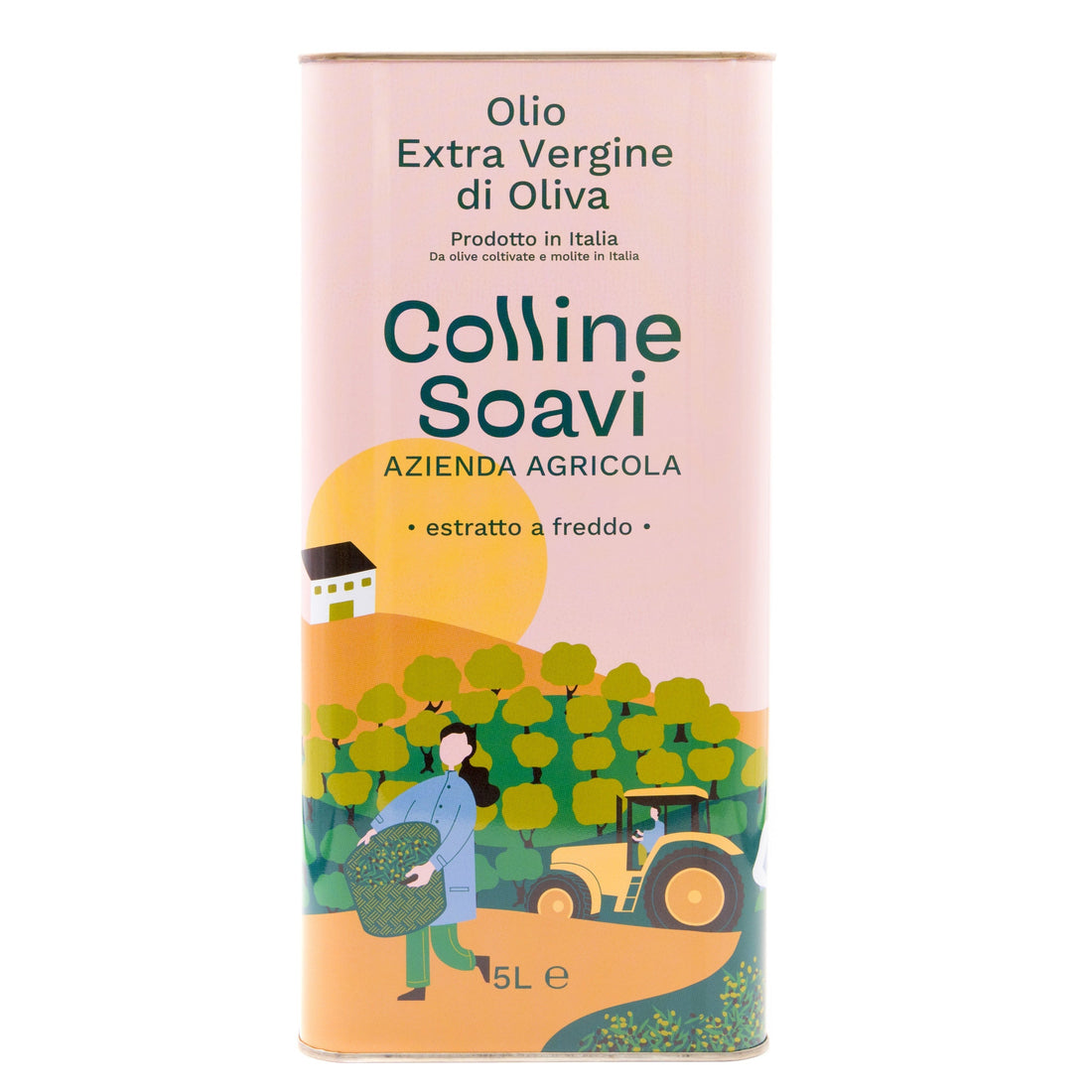 Preordini Olio Extra Vergine di Oliva Colline Soavi, Confezione di 2 Latte da 5L - 2025/26