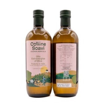 Olio Extra Vergine di Oliva Colline Soavi, Confezione di 2 Bottiglie da 1L - 2023/24