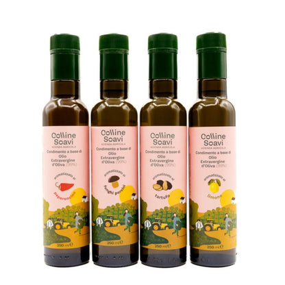 Flavored Condiment based on Colline Soavi Extra Virgin Olive Oil, 250 ML Ampulla